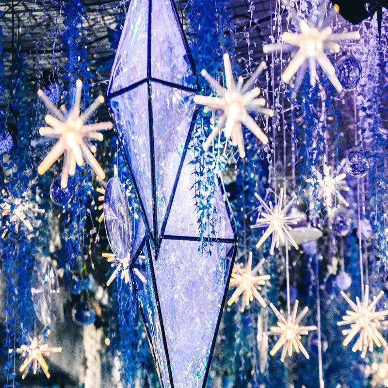 新海款婚庆道TJT具克力发亚光星海胆吊灯酒店吊饰婚礼场地吊顶装