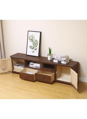 K物8美式村木电视柜实复古收乡纳电视柜客厅组合ACH储矮柜卧室收