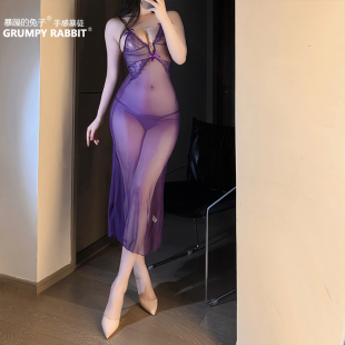 暴躁 袜 兔子「手感暴徒」性感连体衣连体衣裙透视手感丝滑连裤