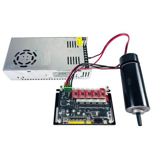 GRBL 4轴32位控制板CNC数控雕刻机300w 500w主轴控制器 可脱机