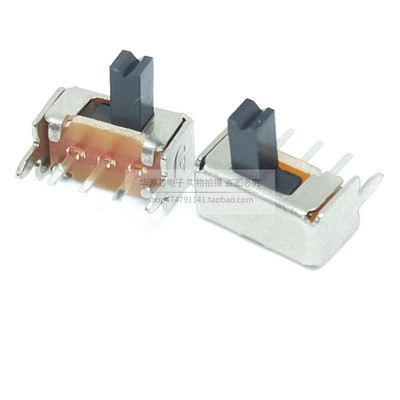 两档三脚拨动开关 1P2T侧拨 SK12D07VG 2/3/4/5/6 侧面弯脚带支架