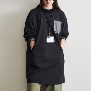 日式 围裙防水宠物店餐饮工作服家用厨房画画花艺罩衣定制印字 长袖