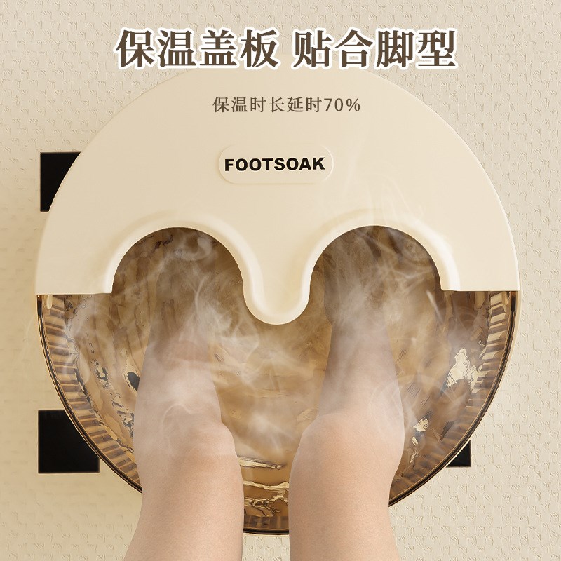 泡脚桶过小腿洗脚盆家用宿舍足疗透明塑料按M摩加厚养生桶足浴神