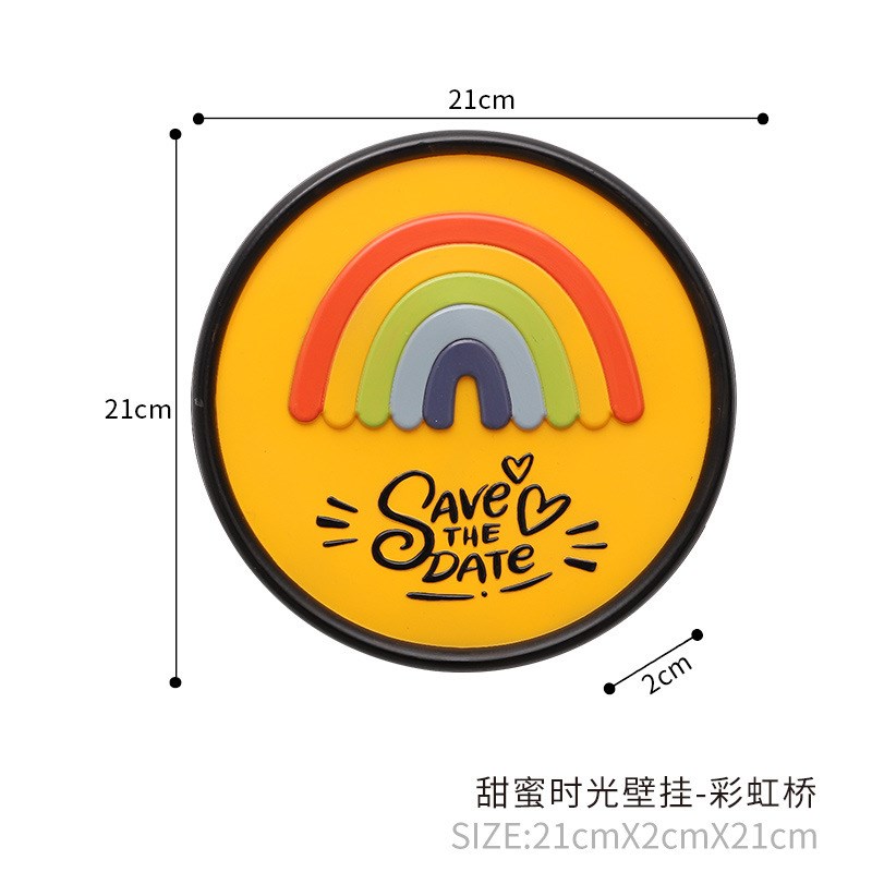 免打孔创意礼物卡通儿童房间卧室家E居墙面装饰画圆形卧室壁饰壁图片