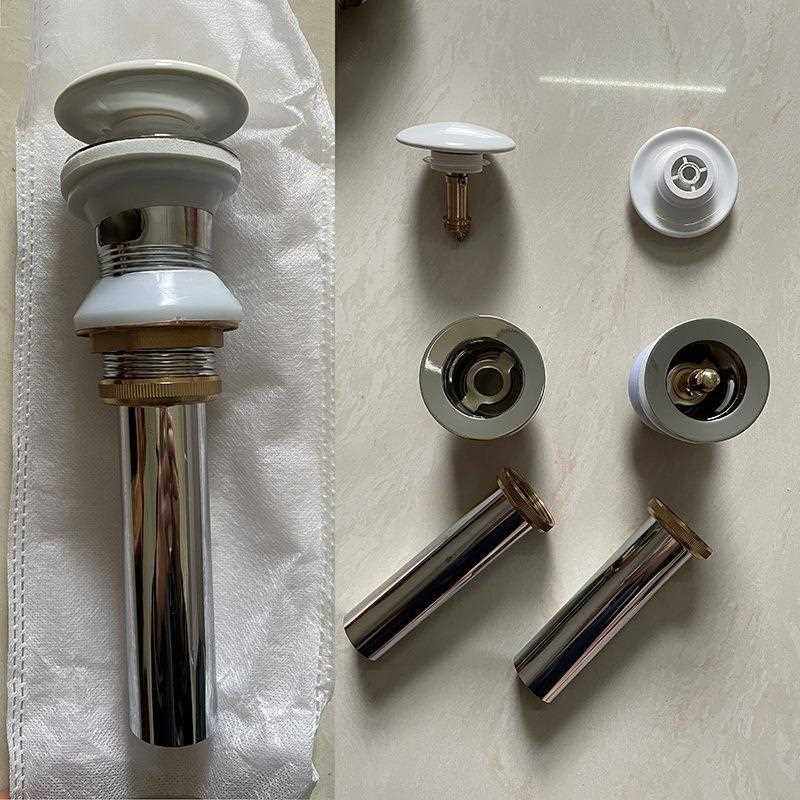 直销新款全铜弹跳面盆去水器 高品质加厚加大主体 陶瓷白色大盖下,家装主材,下水器,淘宝优惠券,粉丝福利购,淘宝优惠卷