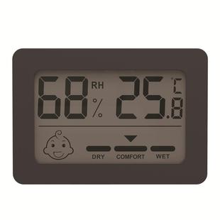 直销家用精准室内温湿度计迷你笑脸电子温度湿度表带支架双面 新款