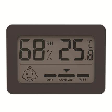 新款直销家用精准室内温湿度计迷你笑脸电子温度湿度表带支架双面