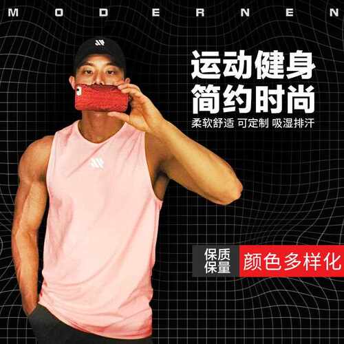 新款直销肌肉健身兄弟夏男运动上衣休闲跑步训练上衣网眼速干无袖