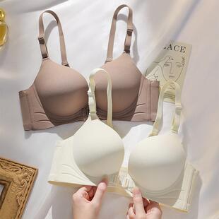 直销新款无钢圈调整型聚拢小胸前扣性感女士内衣防下垂收副乳文胸