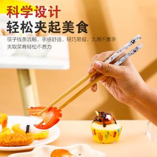 直销天然楠竹日式 新款 防滑竹筷筷子家用筷子儿童筷一人一筷家庭套