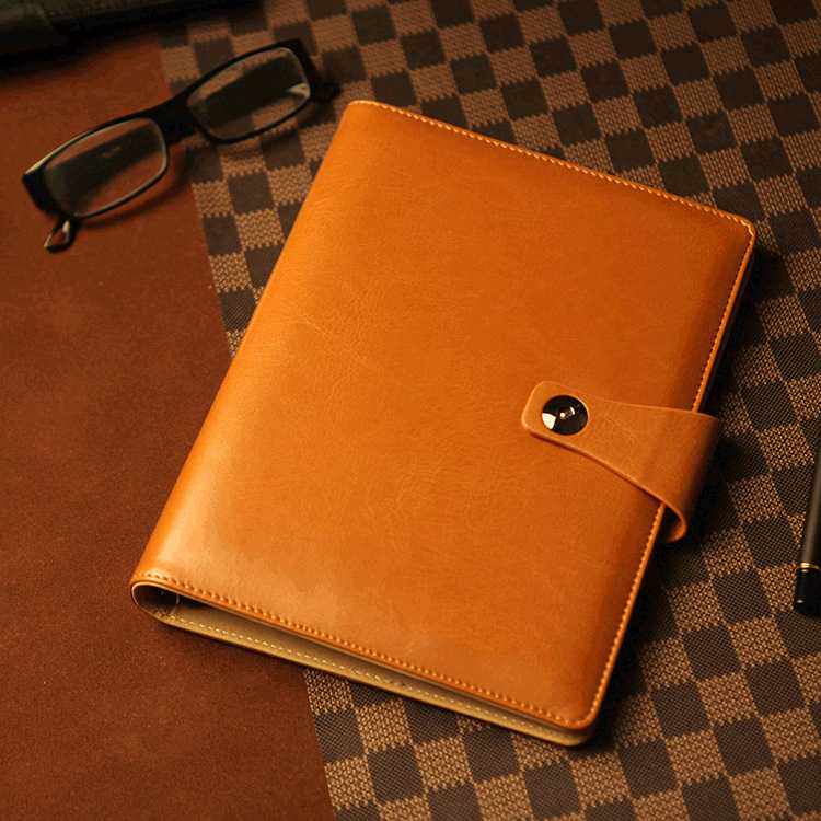 新款直销a5商务笔记本定制logol带扣记事本办公b5本子活页日记本