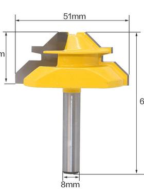 新款直销黄色45度榫合刀8柄木工铣刀拼接榫合刀外贸出口