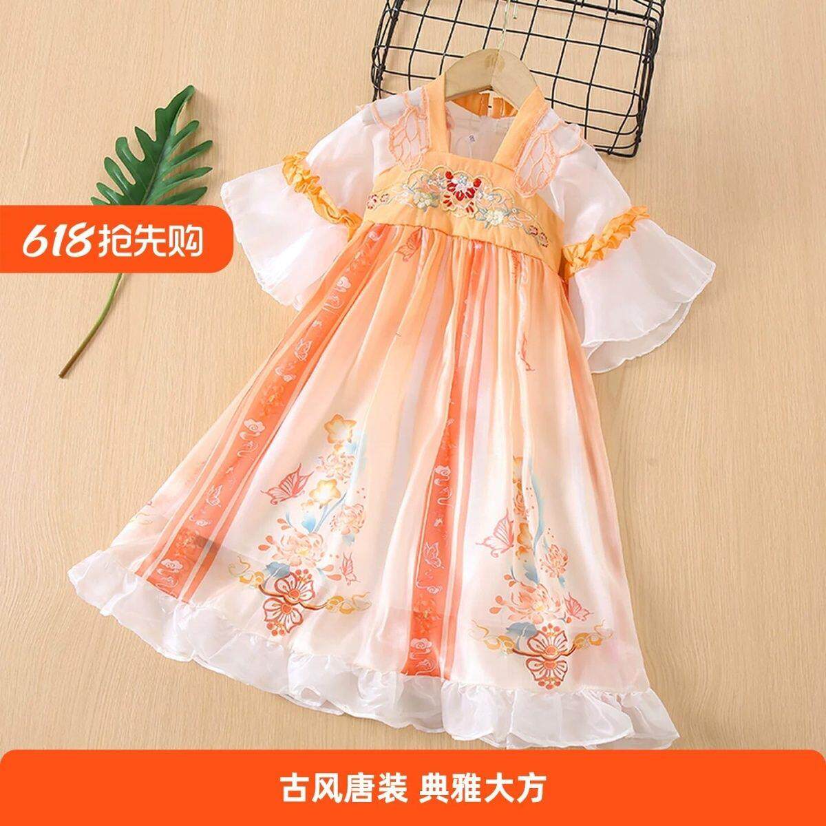 甜美新款女童汉服中国儿童超仙2026古风夏季古装小孩子连衣裙
