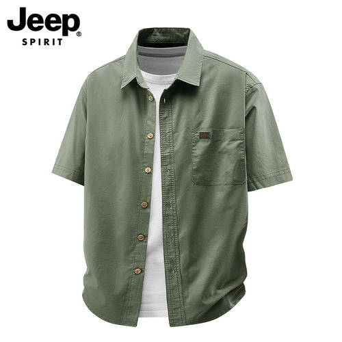 JEEP吉普专柜短袖衬衫男士2026