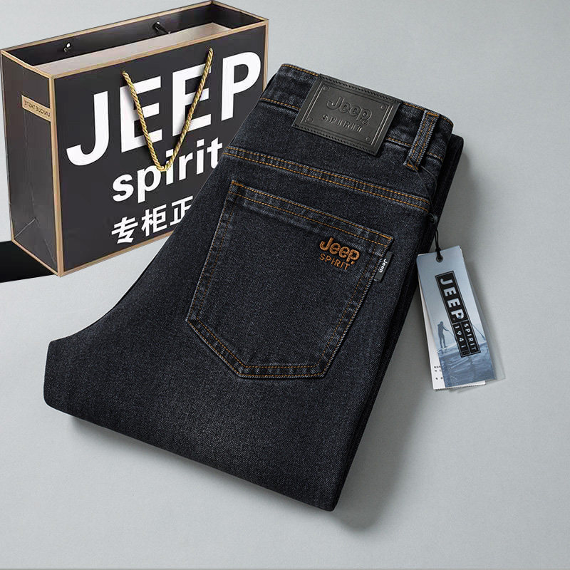 吉普专柜2026春季新款经典牛仔裤男宽松直筒中青年复古休闲长裤子