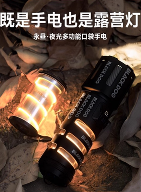 BLACKDOG可拆卸手电筒组合式强光二合一露营灯户外氛围灯防水便携