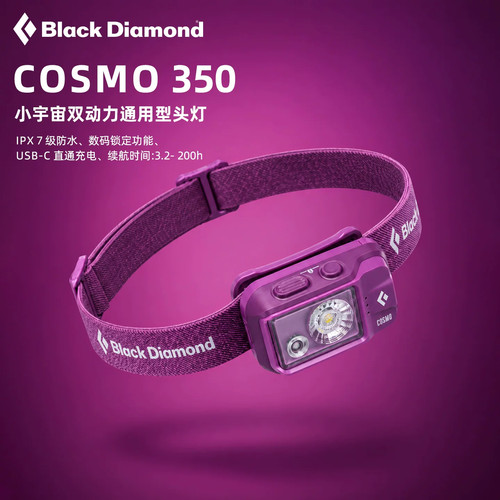 黑钻BD350流明户外头灯双动力