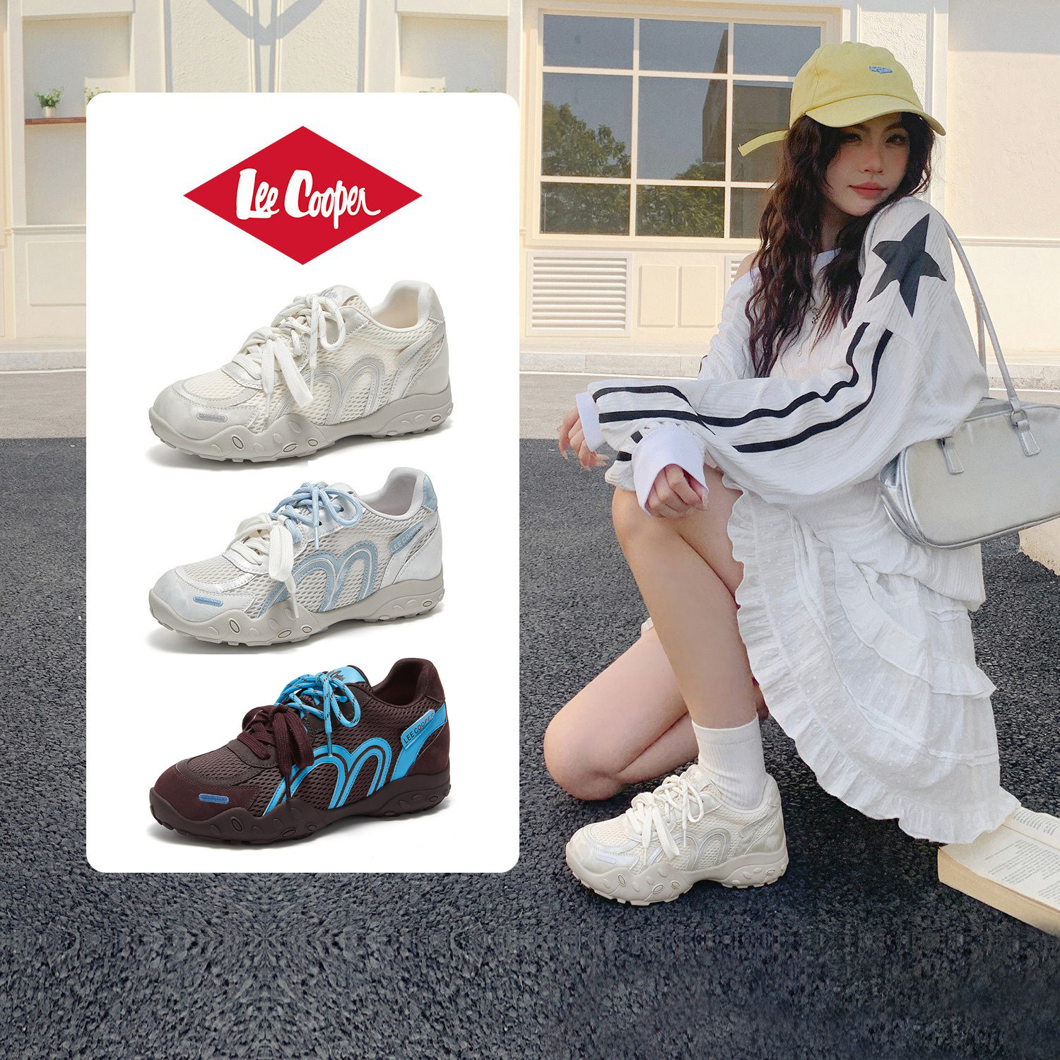 薄荷曲奇德训鞋女情侣运动小白鞋图片