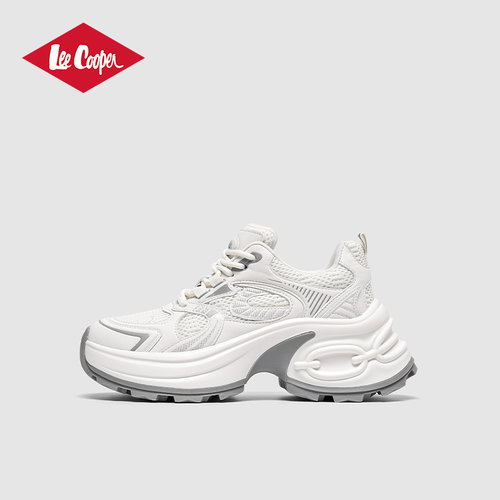 Lee Cooper老爹鞋女2025夏季新款厚底增高休闲鞋百搭透气运动鞋