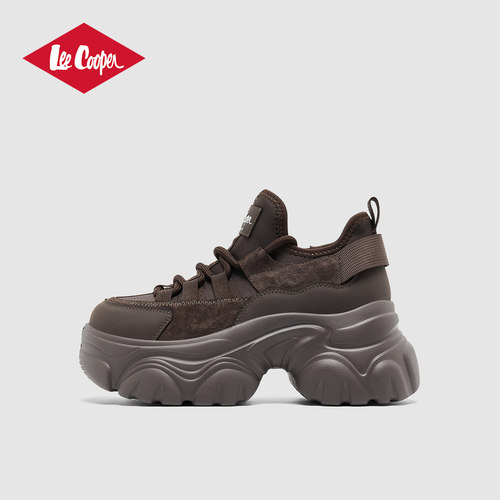 LeeCooper【孟子义同款系列】厚底老爹鞋2025冬季7cm增高加绒棉鞋