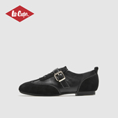 Cooper乐福鞋 2026春季 失序学院老钱风一字带装 Lee 饰系带拼接女鞋