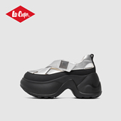 运动增高软底绑带休闲鞋 Lee 2026新款 夏季 Cooper厚底包头凉鞋 女款