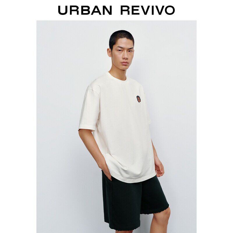 UR2026夏季新款男装潮流棉质个性图案圆领短袖T恤UUV460109