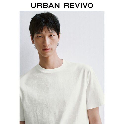 UR2026夏季新款男装气质通勤简约纯色圆领短袖T恤UMM460060