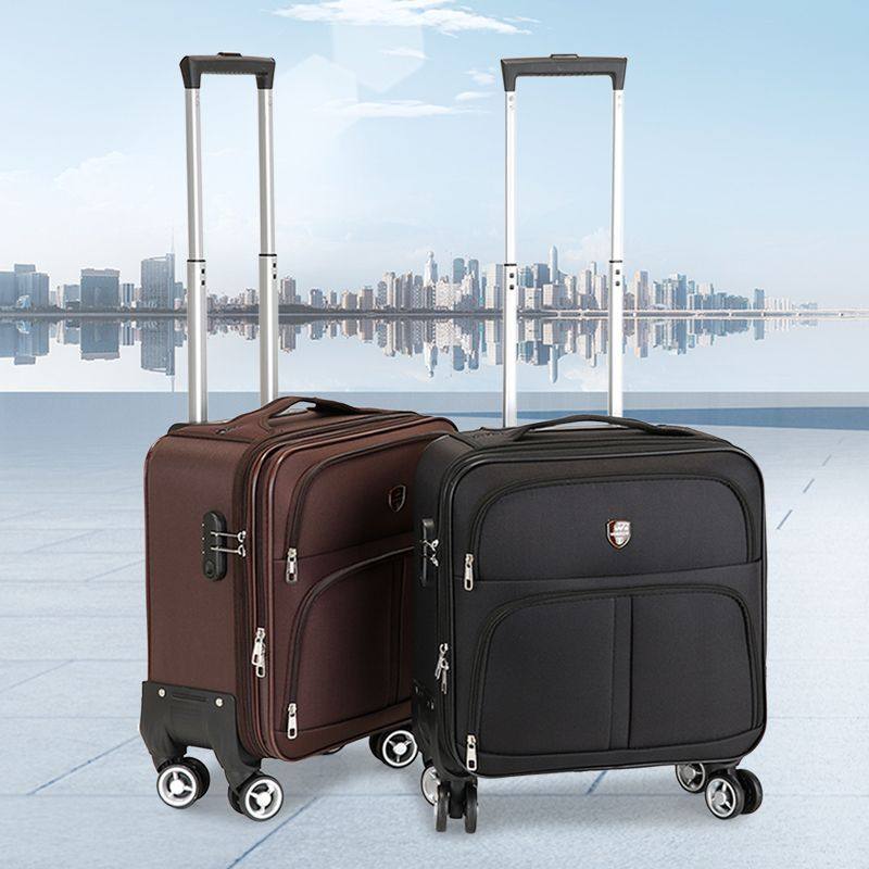 牛津布行李箱男商务登机箱女超轻便旅行箱复古拉杆箱小号密码箱子