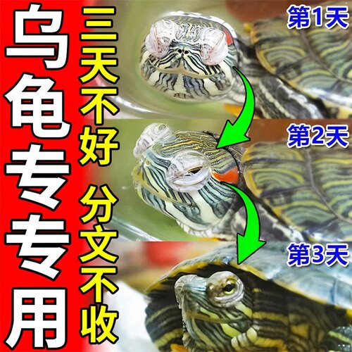 乌龟眼药白专用特效闭眼专用巴西龟草龟睁不开蒙眼药红肿眼水药