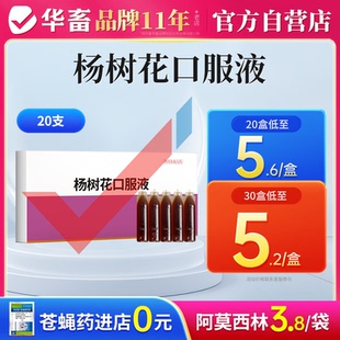 华畜杨树花口服液 兽药兔子牛羊鸡鸭仔猪拉稀痢疾兽用止痢散猪用