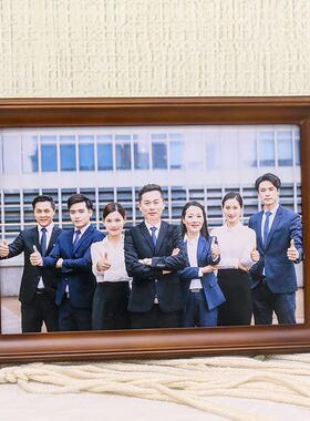 ?榫卯实台木质相框洗照片做成摆27寸6810a4大116框aF76T698M挂墙