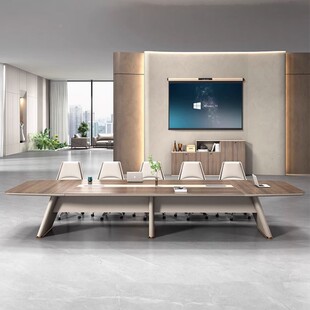 高档大型会谈议桌桌MG-GH-现代轻奢办室公开会桌椅公司条长形洽桌