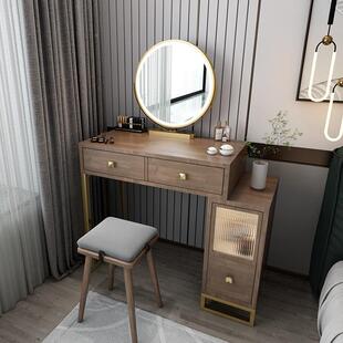 实奢木轻橡小型梳妆现36642代简约木卧室化妆桌子小户型台收纳柜
