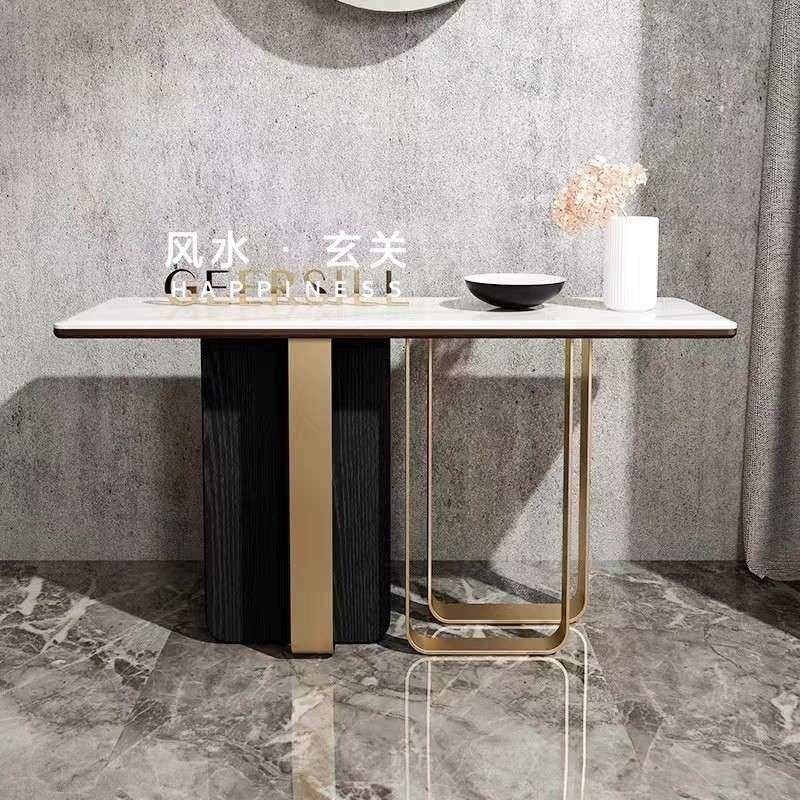 意式入正对门玄关柜窄铁艺岩板极玄关桌超窄轻奢简约现关代户HYE,住宅家具,玄关台,淘宝优惠券,粉丝福利购,淘宝优惠卷
