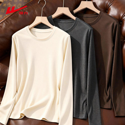 回力薄绒打底T恤女2025新款