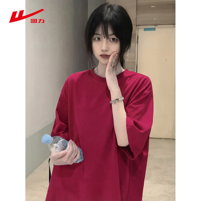 回力圆领女宽松T夏季2026新款