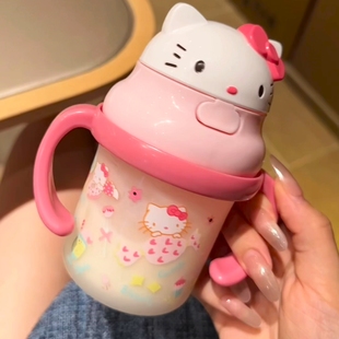 哈喽kt水杯奶瓶礼物送女朋友水杯周边哈喽kt奶杯周边奶杯 抖音同款