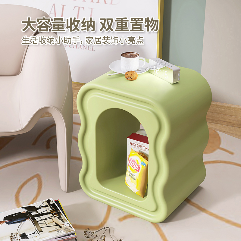 落地摆件收纳边几创意北欧风卧室置物床头柜客厅沙发边家居装饰品