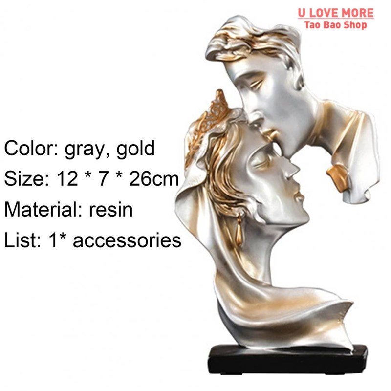 极速Sculpture Exquisite Couple Gift Resin Decorative Creativ