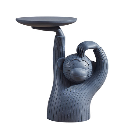 猴子托盘边几沙发角几小茶几简约创意现代客厅北欧家用床头柜圆桌