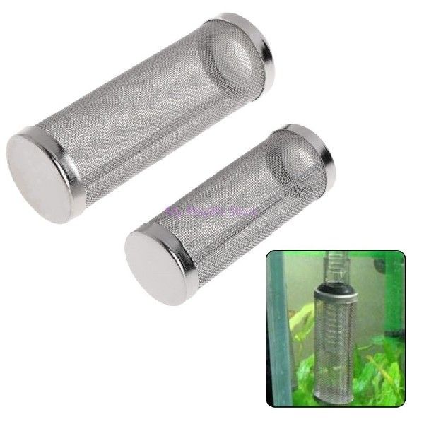 Stainless Steel Aquarium Filter Entry Net Shrimp Cylinder