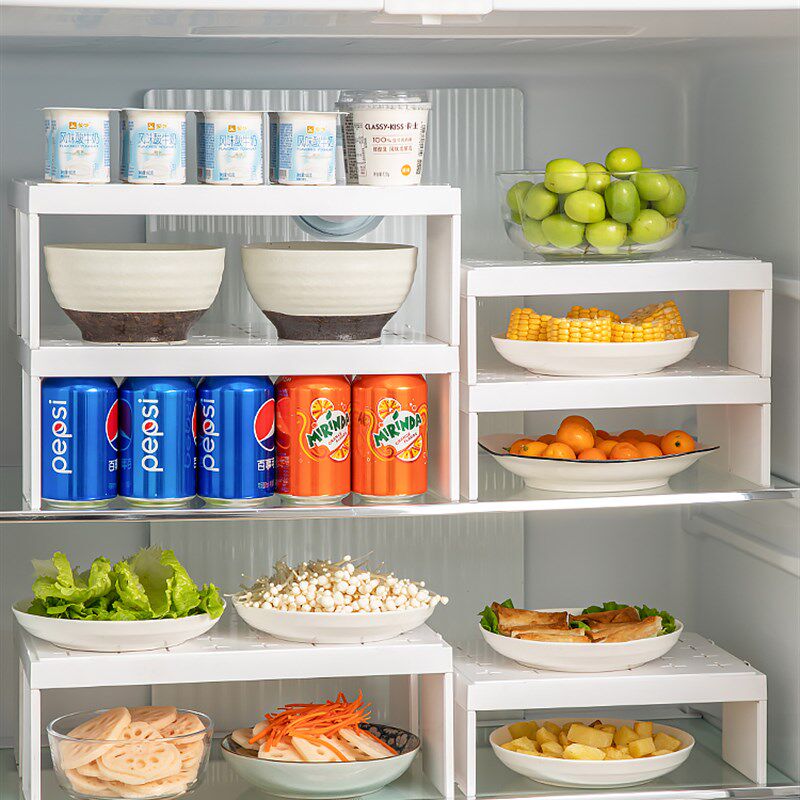 冰箱隔层架冰柜里置物架内部分层架分隔板剩菜收纳层架冷冻室盘子