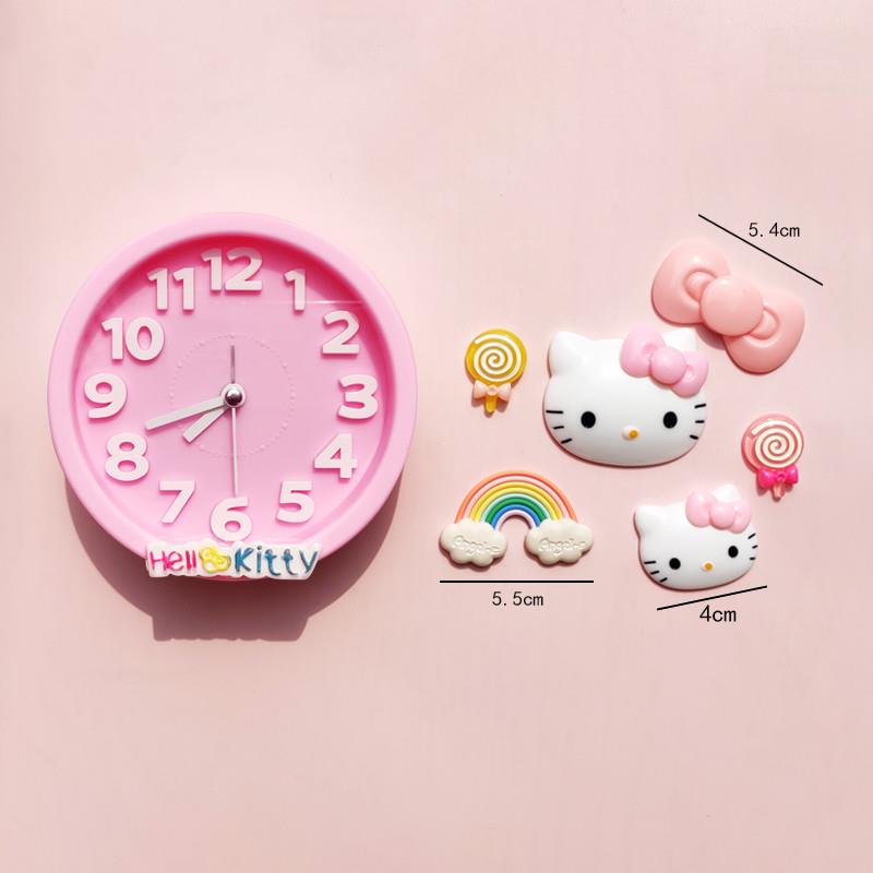 个性创意电子闹钟厨房钟表冰箱贴磁性贴可爱小清新3d立体时钟磁铁