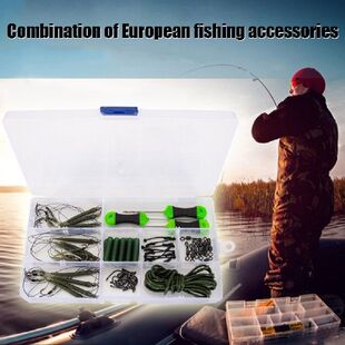 Swivels Hooks Carp Set Sleeves Complete Tube 极速62pcs