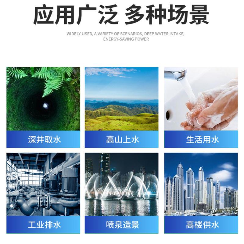 不锈钢深井泵潜水泵高扬程大流量三相380v农用灌溉抽水机电动抽水