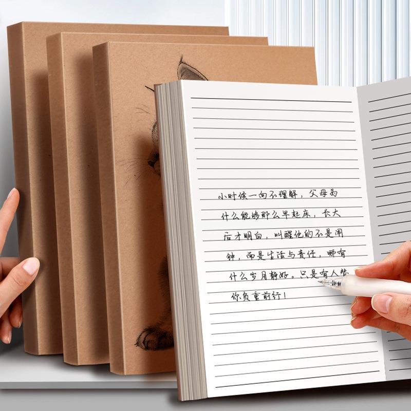 新款直销牛皮直背记事本商务a5怀旧笔记本超厚学生b5复古加厚横线