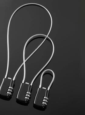 新款直销钢丝密码挂锁小型行李箱户外车篮防水防锈绳锁大学宿舍柜