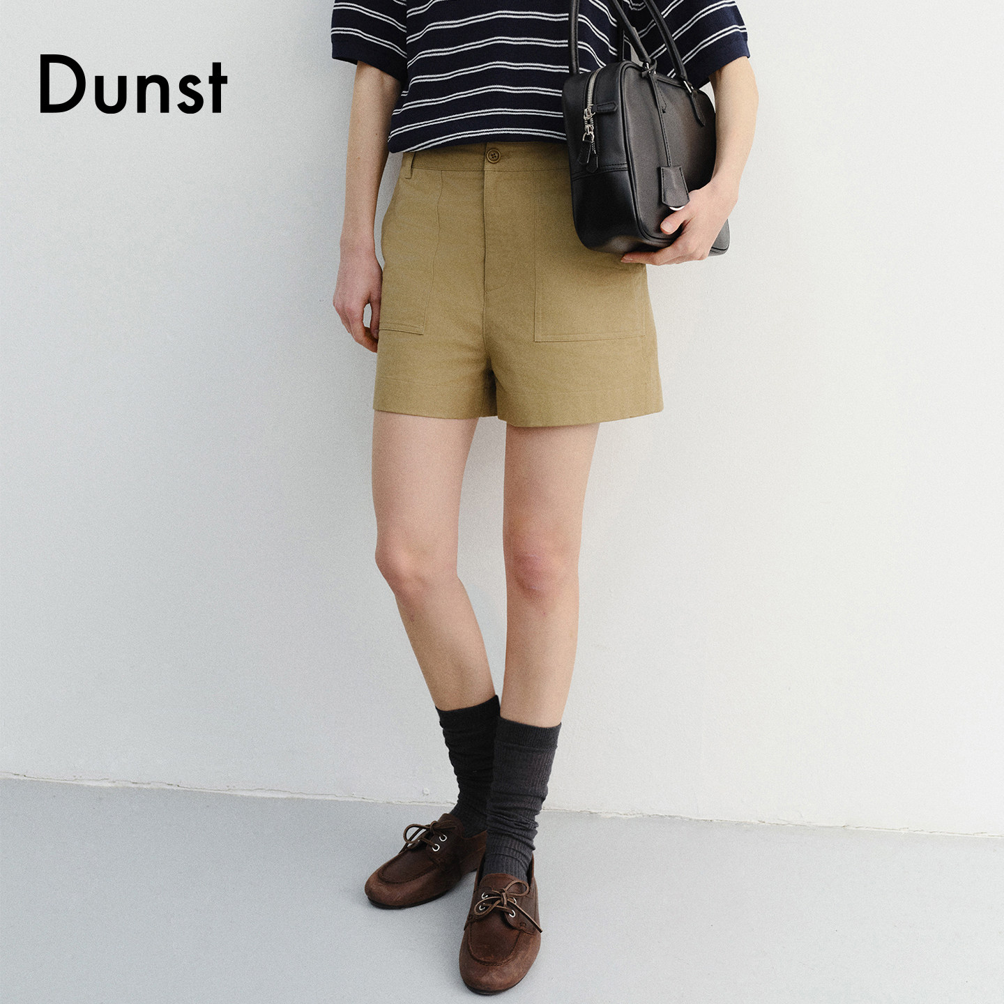 Dunst【嘟颖doyeong同款】2026夏季女纯棉直筒工装短裤UDPA6B245