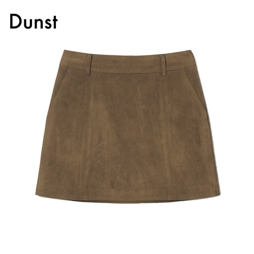 Dunst2026秋季新品女士简约柔软仿麂皮迷你短裙半身裙UDSK6C202
